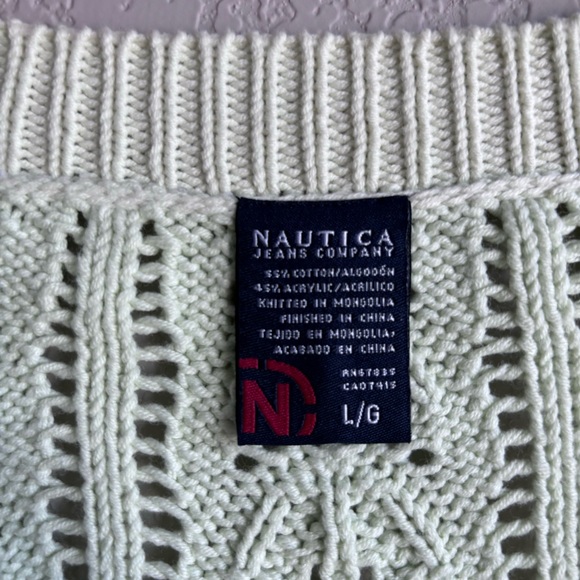 NAUTICA 90s Cardigan Open Knit Sweater - Picture 3 of 5